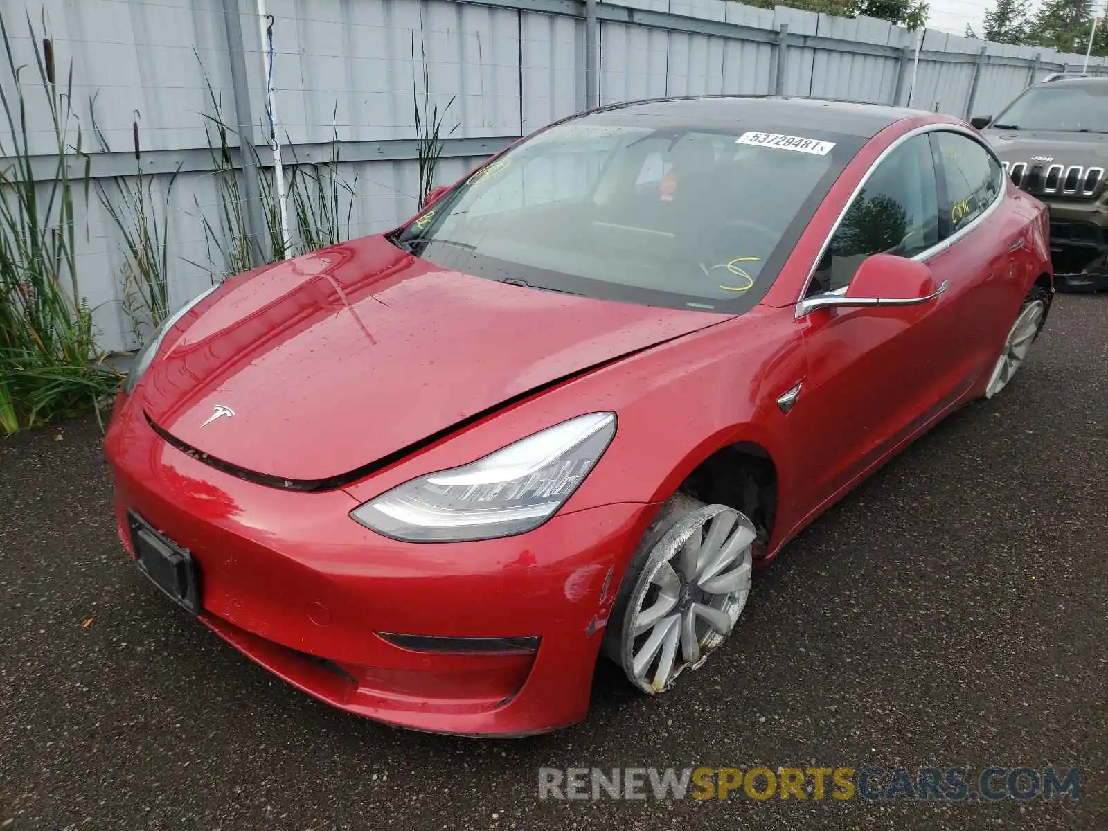 2 Photograph of a damaged car 5YJ3E1EA9LF670285 TESLA MODEL 3 2020