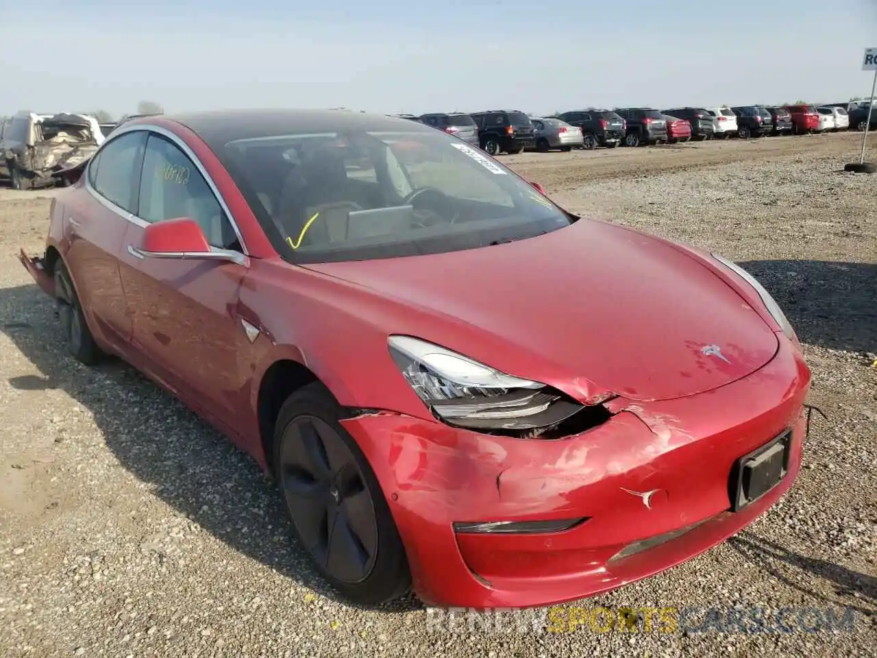 1 Photograph of a damaged car 5YJ3E1EA9LF703608 TESLA MODEL 3 2020