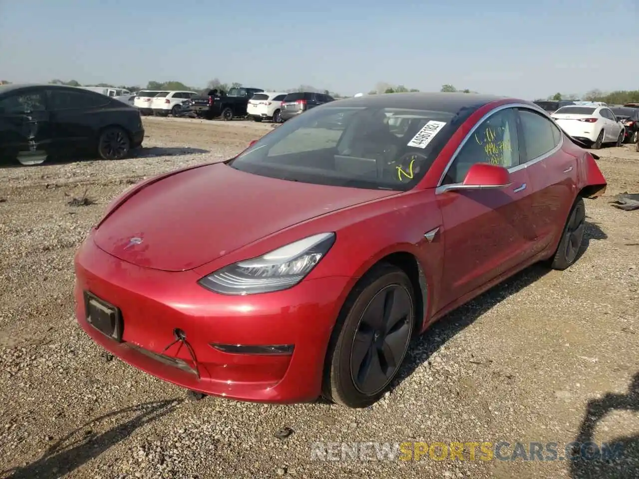 2 Photograph of a damaged car 5YJ3E1EA9LF703608 TESLA MODEL 3 2020