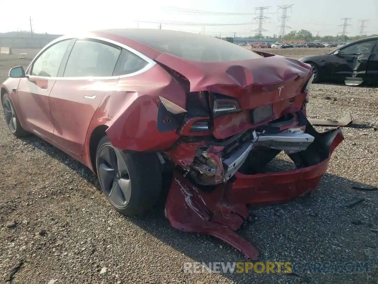 3 Photograph of a damaged car 5YJ3E1EA9LF703608 TESLA MODEL 3 2020