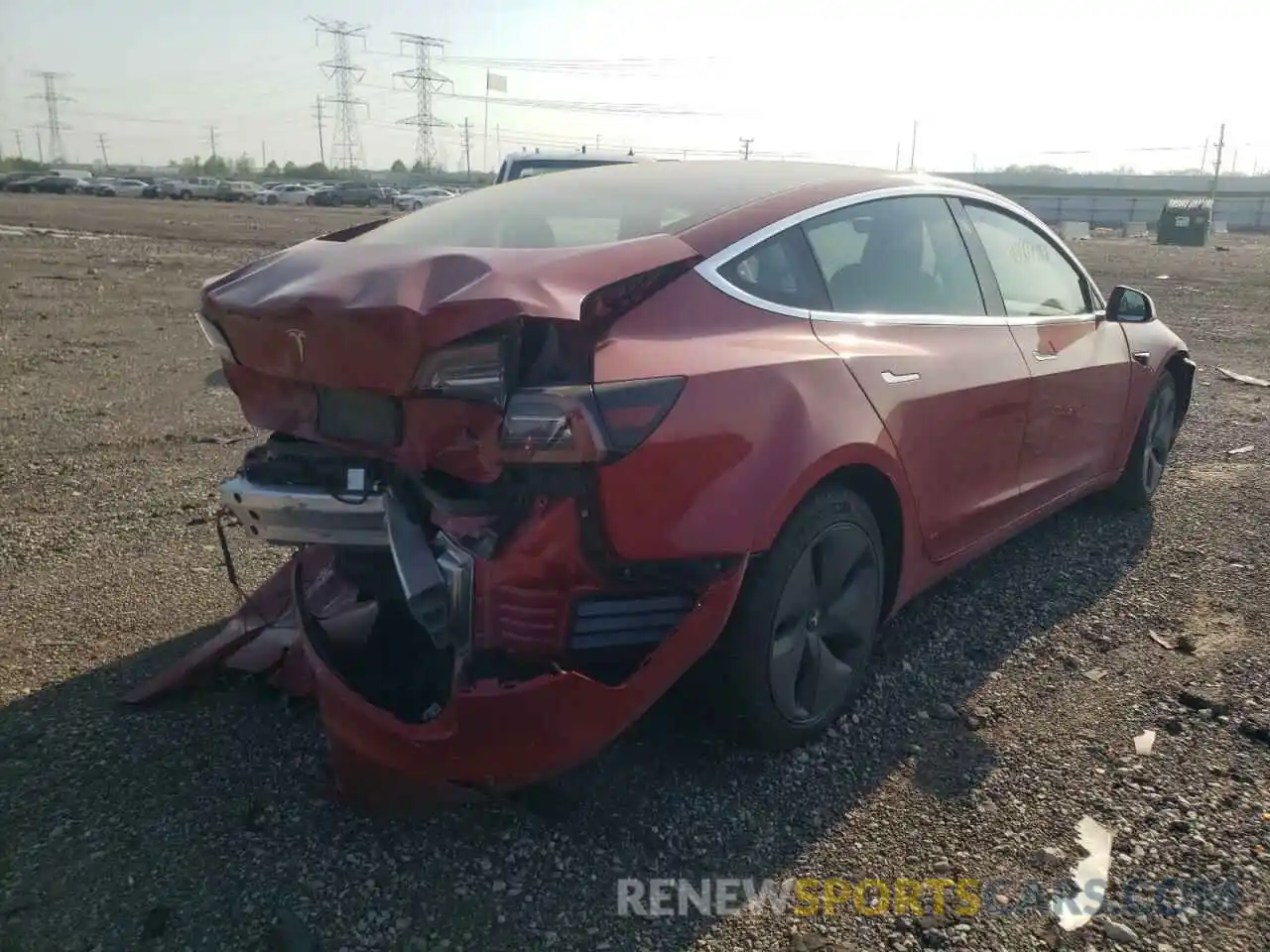 4 Photograph of a damaged car 5YJ3E1EA9LF703608 TESLA MODEL 3 2020