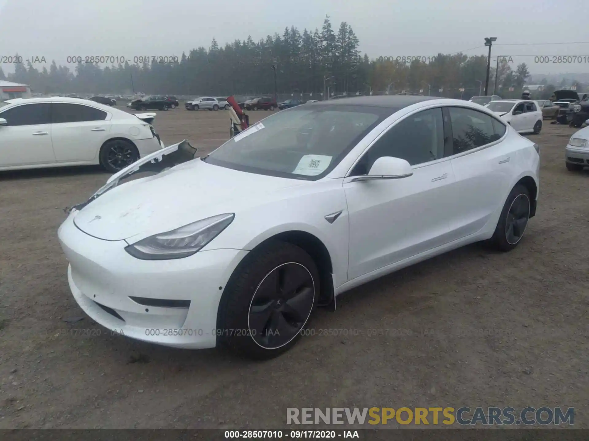 2 Photograph of a damaged car 5YJ3E1EA9LF706539 TESLA MODEL 3 2020