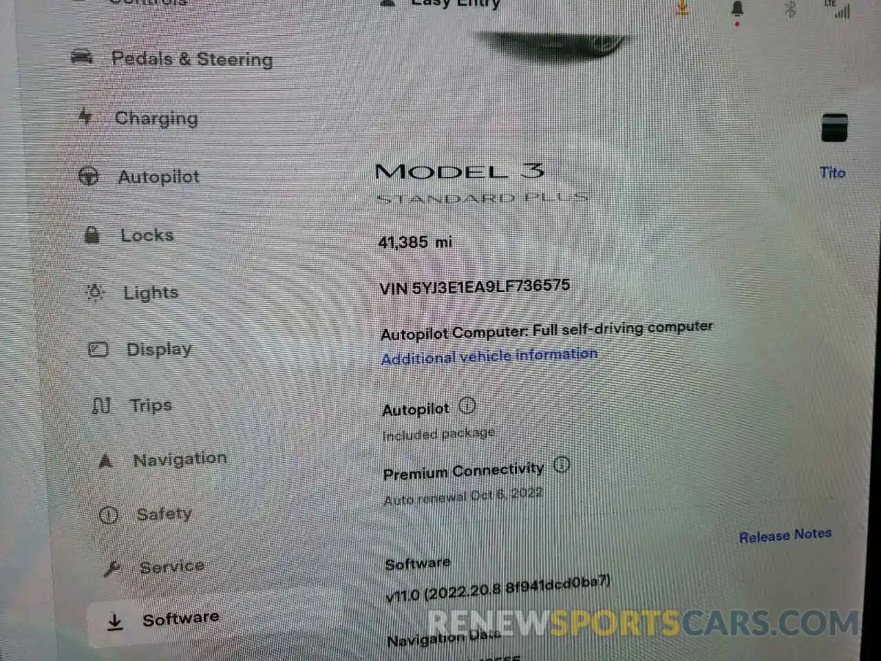 8 Photograph of a damaged car 5YJ3E1EA9LF736575 TESLA MODEL 3 2020