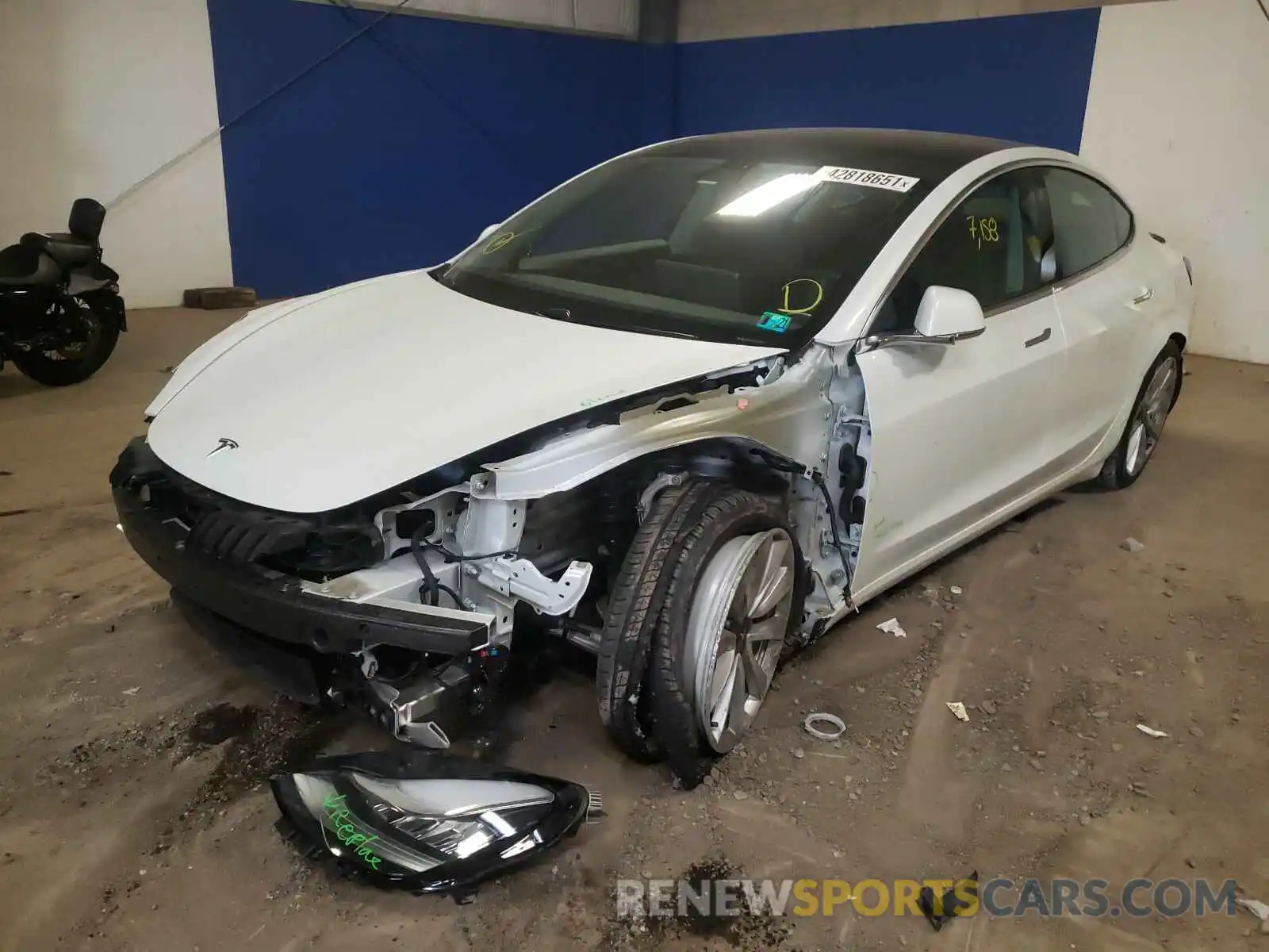 2 Photograph of a damaged car 5YJ3E1EA9LF738021 TESLA MODEL 3 2020