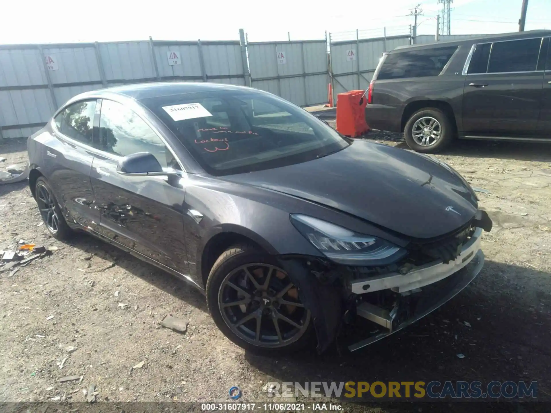 1 Photograph of a damaged car 5YJ3E1EA9LF739296 TESLA MODEL 3 2020