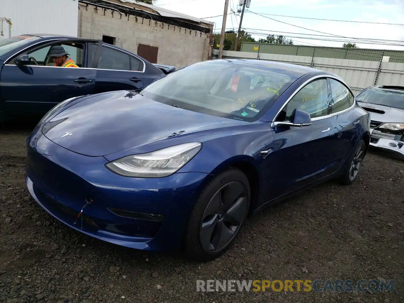 2 Photograph of a damaged car 5YJ3E1EA9LF739847 TESLA MODEL 3 2020