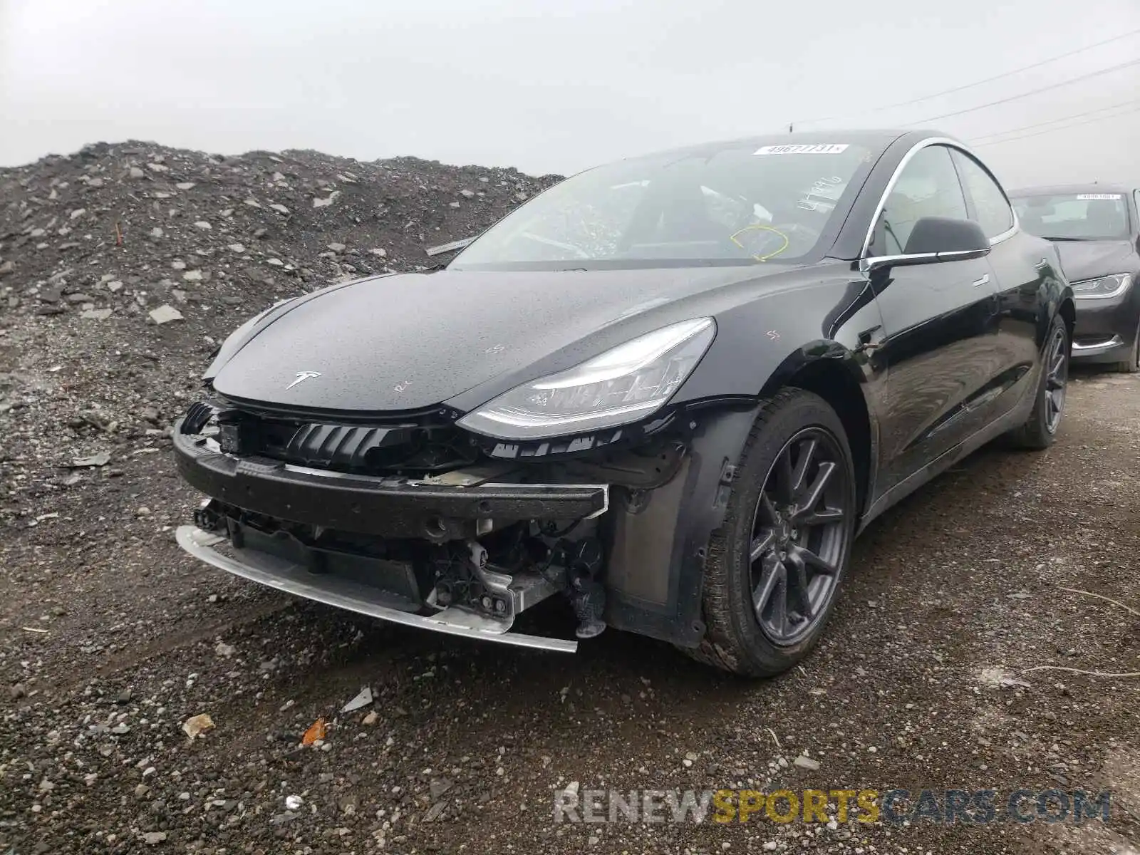 2 Photograph of a damaged car 5YJ3E1EA9LF784738 TESLA MODEL 3 2020