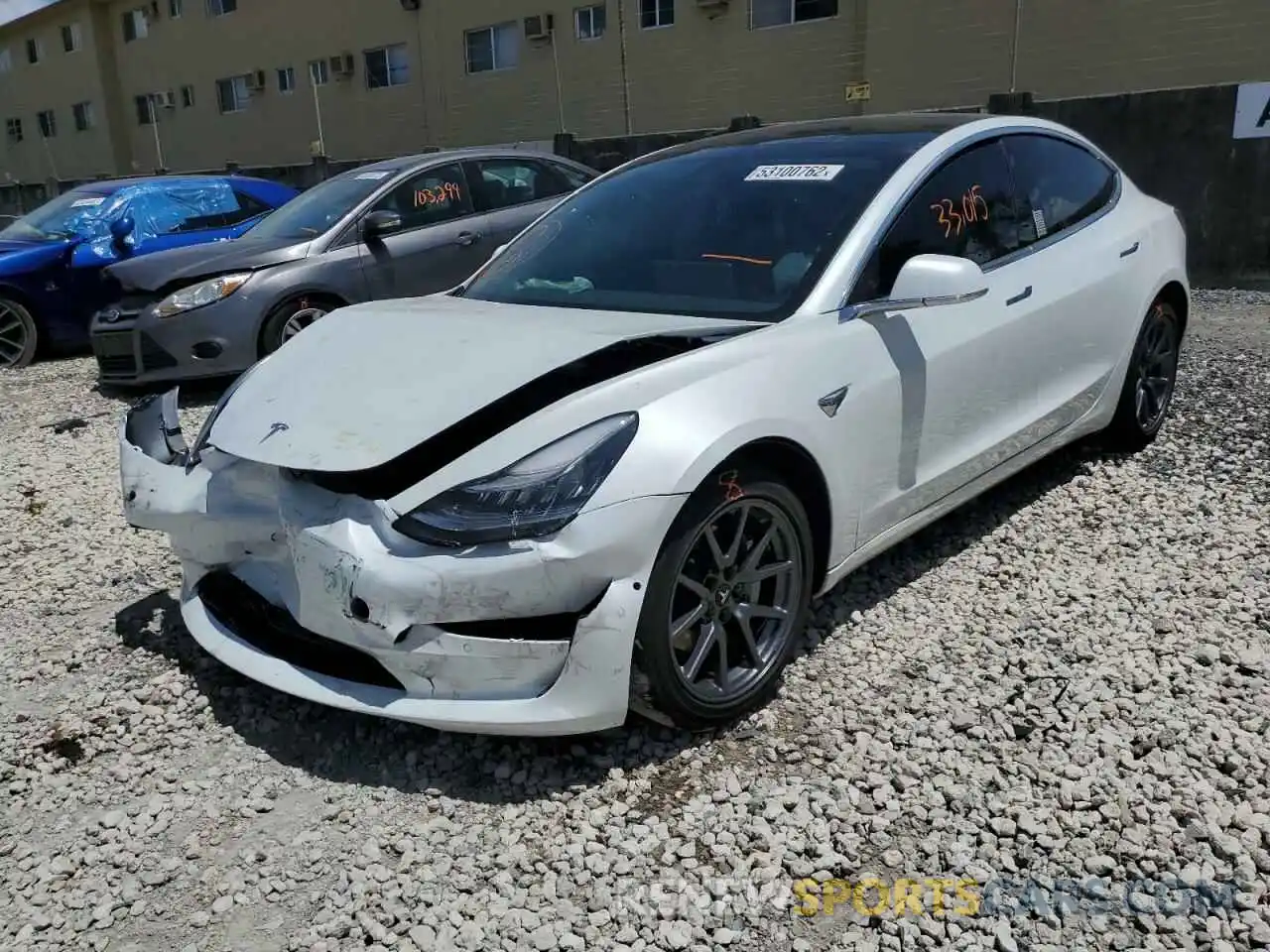 2 Photograph of a damaged car 5YJ3E1EA9LF792788 TESLA MODEL 3 2020