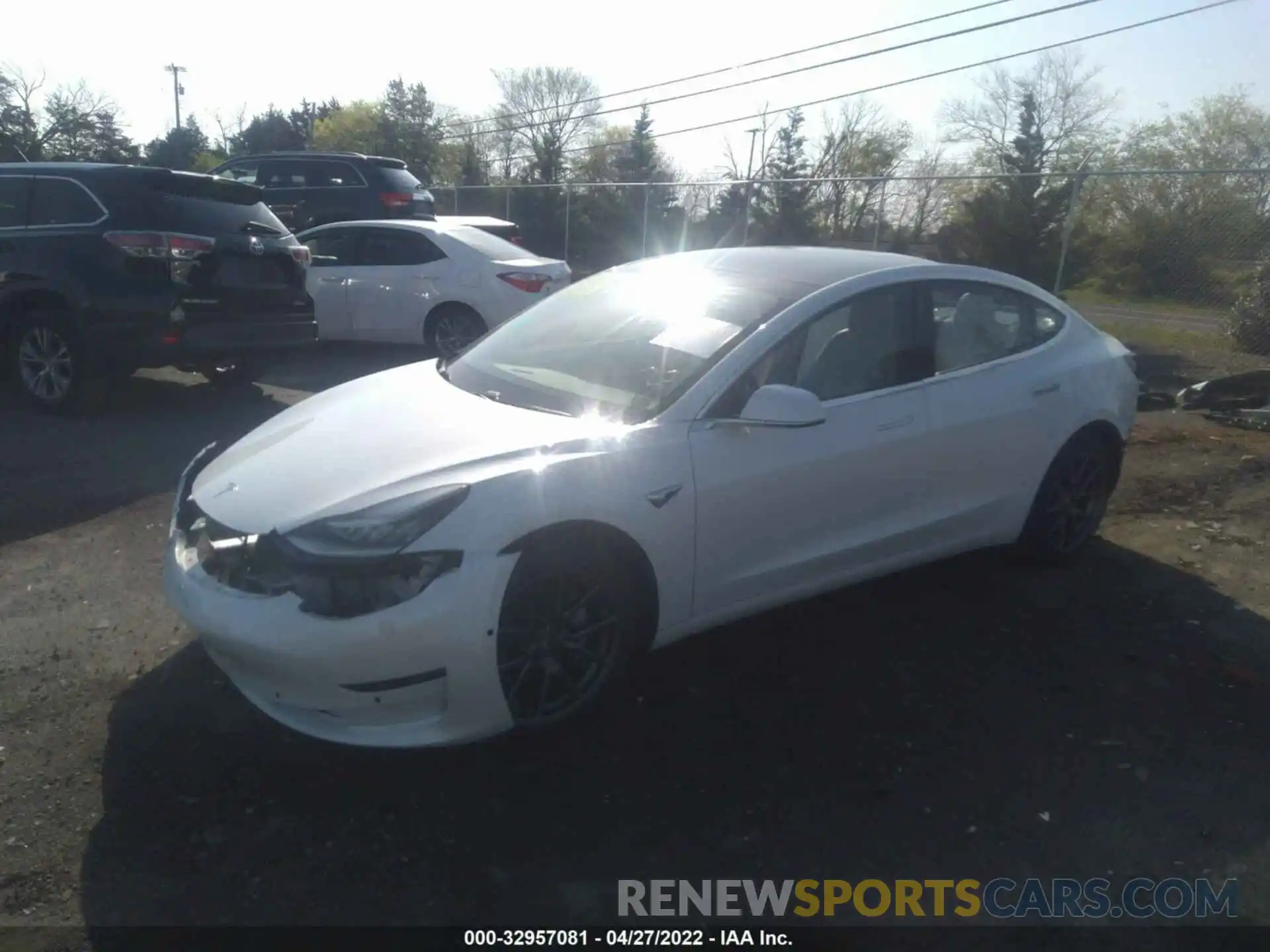 2 Photograph of a damaged car 5YJ3E1EA9LF793262 TESLA MODEL 3 2020