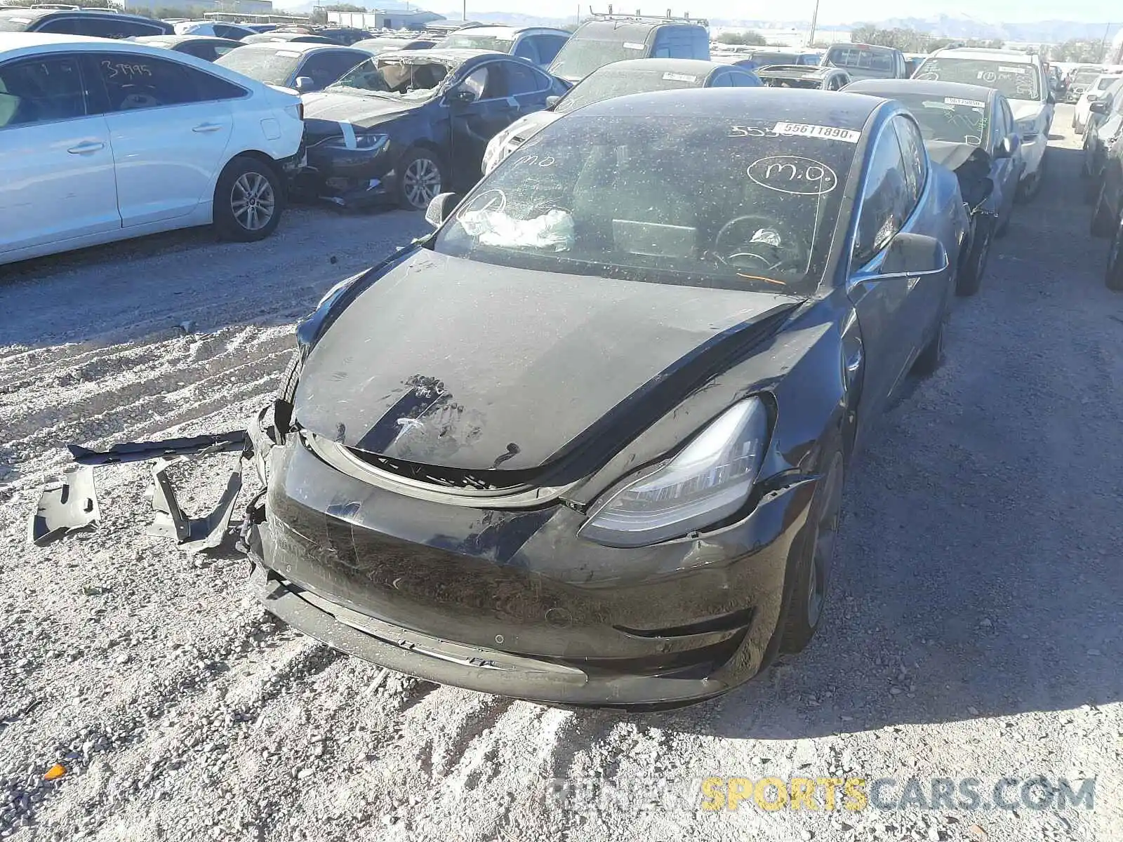 2 Photograph of a damaged car 5YJ3E1EA9LF798834 TESLA MODEL 3 2020