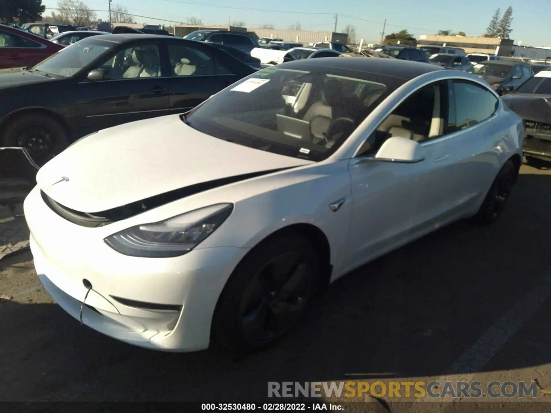 2 Photograph of a damaged car 5YJ3E1EA9LF804583 TESLA MODEL 3 2020