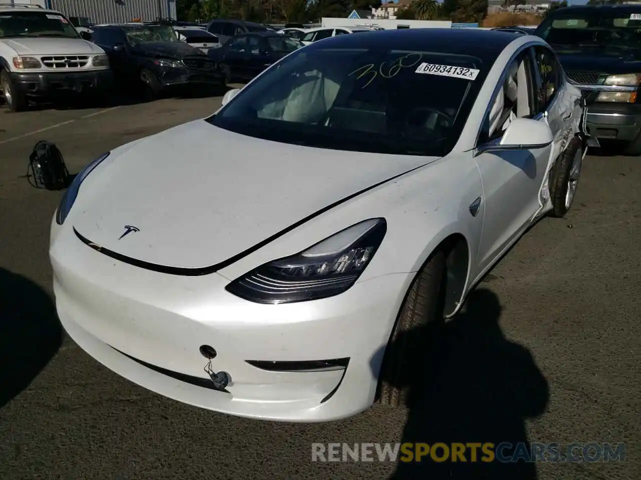 2 Photograph of a damaged car 5YJ3E1EA9LF806530 TESLA MODEL 3 2020