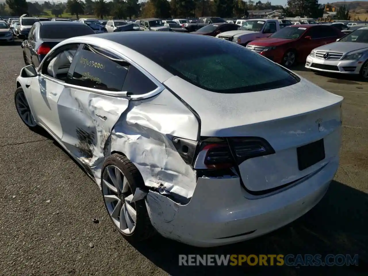 3 Photograph of a damaged car 5YJ3E1EA9LF806530 TESLA MODEL 3 2020