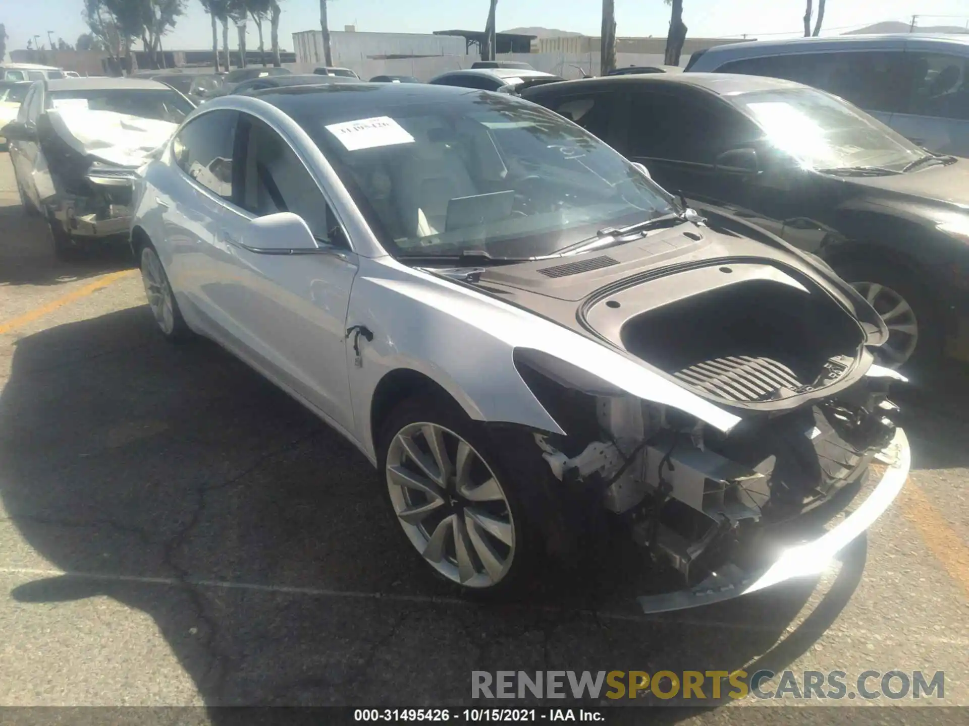 1 Photograph of a damaged car 5YJ3E1EA9LF806897 TESLA MODEL 3 2020