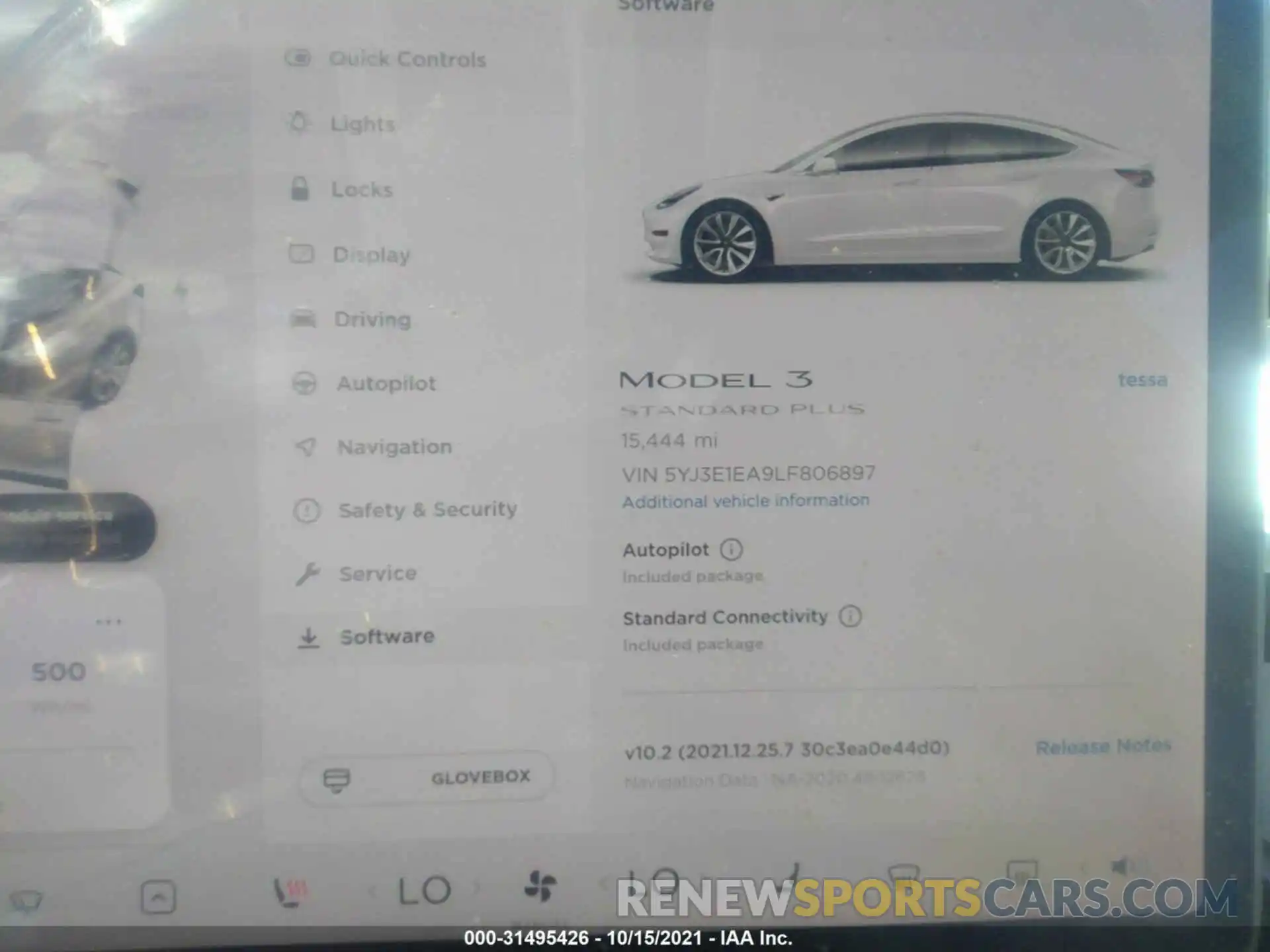 7 Фотография поврежденного автомобиля 5YJ3E1EA9LF806897 TESLA MODEL 3 2020