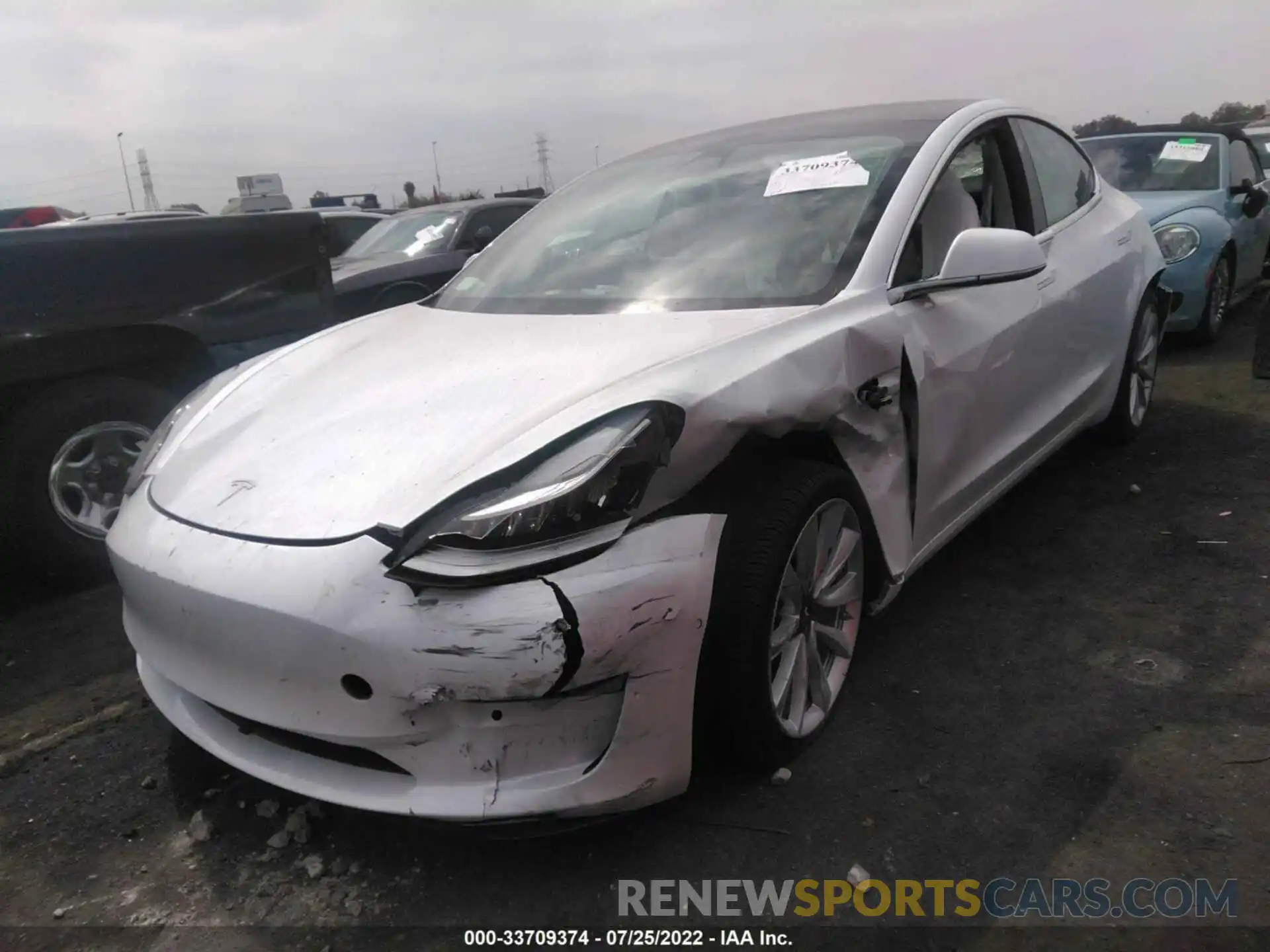 2 Photograph of a damaged car 5YJ3E1EA9LF806916 TESLA MODEL 3 2020