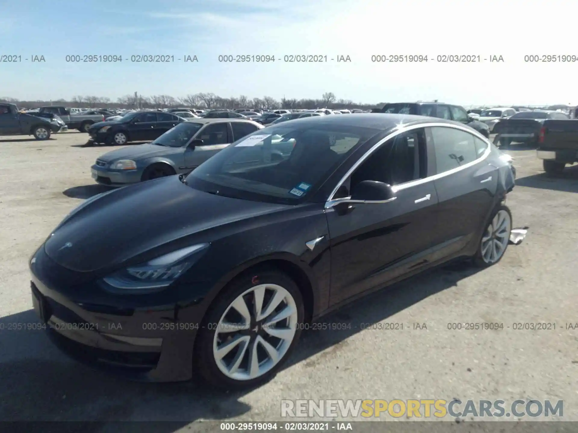 2 Photograph of a damaged car 5YJ3E1EA9LF807922 TESLA MODEL 3 2020