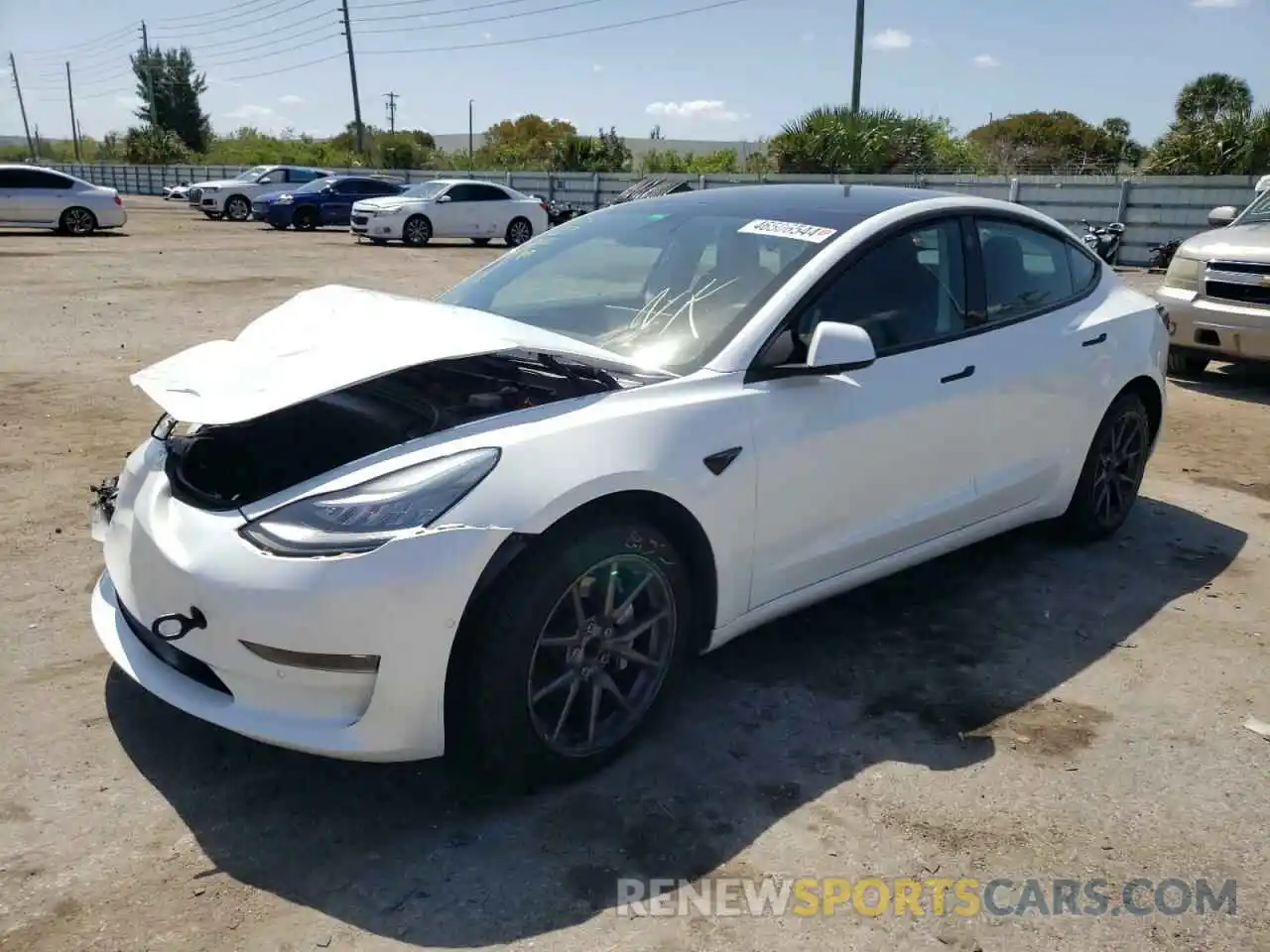 1 Photograph of a damaged car 5YJ3E1EAXLF504261 TESLA MODEL 3 2020