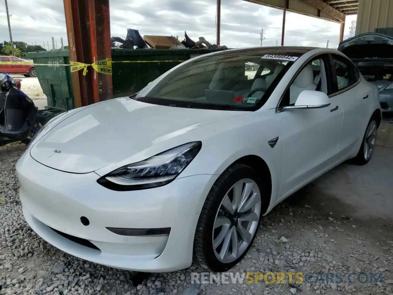 2 Фотография поврежденного автомобиля 5YJ3E1EAXLF591255 TESLA MODEL 3 2020