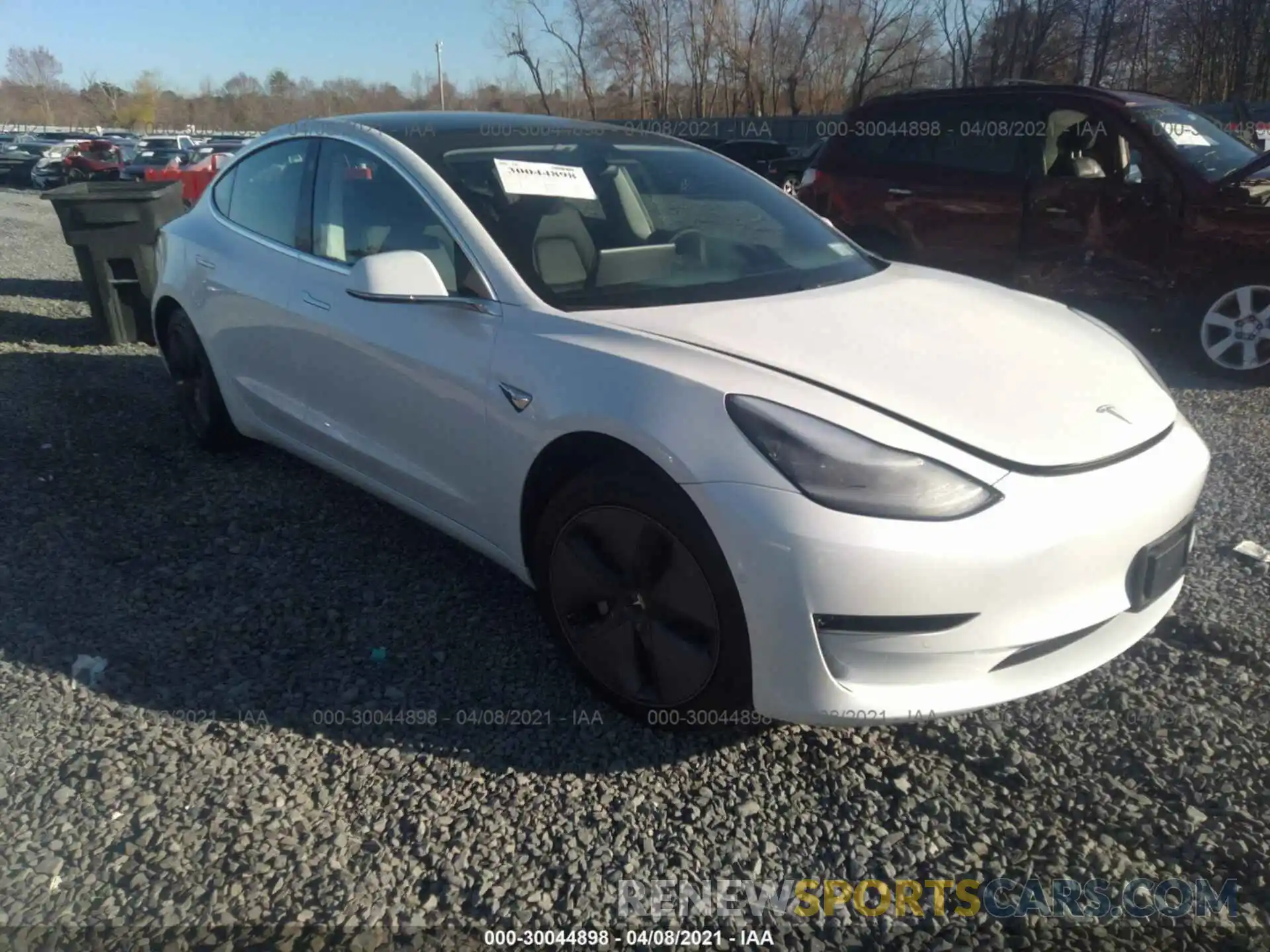 1 Photograph of a damaged car 5YJ3E1EAXLF597797 TESLA MODEL 3 2020