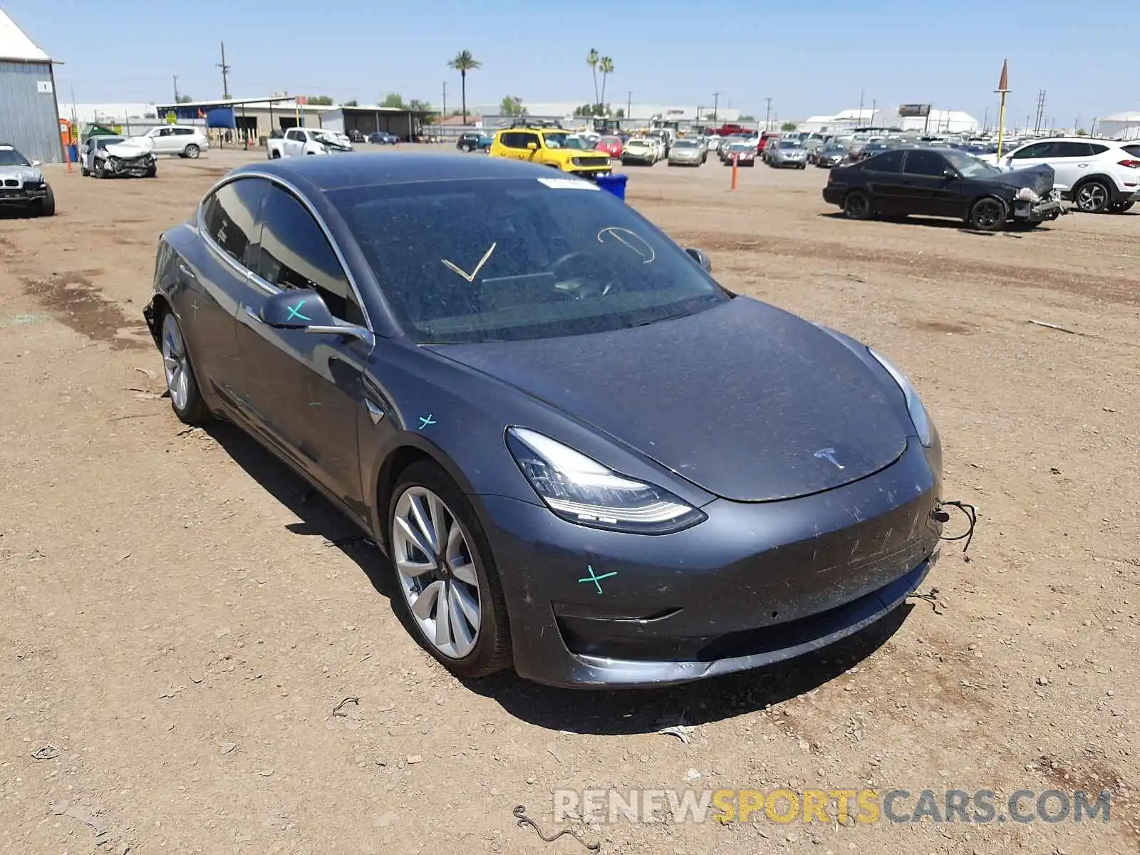 1 Photograph of a damaged car 5YJ3E1EAXLF598531 TESLA MODEL 3 2020