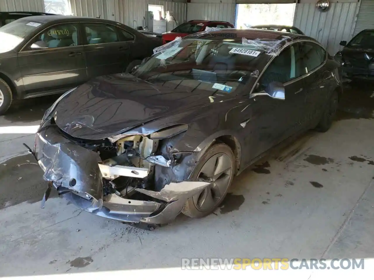 2 Photograph of a damaged car 5YJ3E1EAXLF611360 TESLA MODEL 3 2020