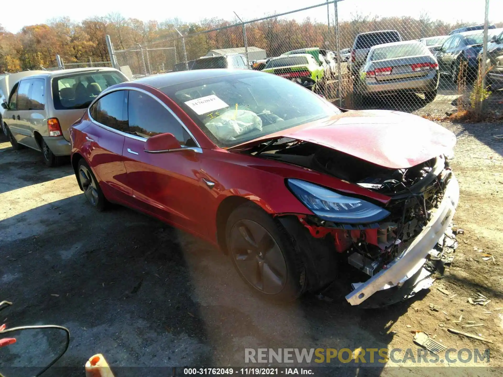 1 Photograph of a damaged car 5YJ3E1EAXLF611620 TESLA MODEL 3 2020