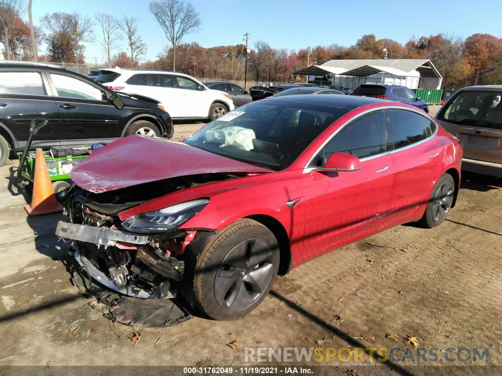 2 Photograph of a damaged car 5YJ3E1EAXLF611620 TESLA MODEL 3 2020