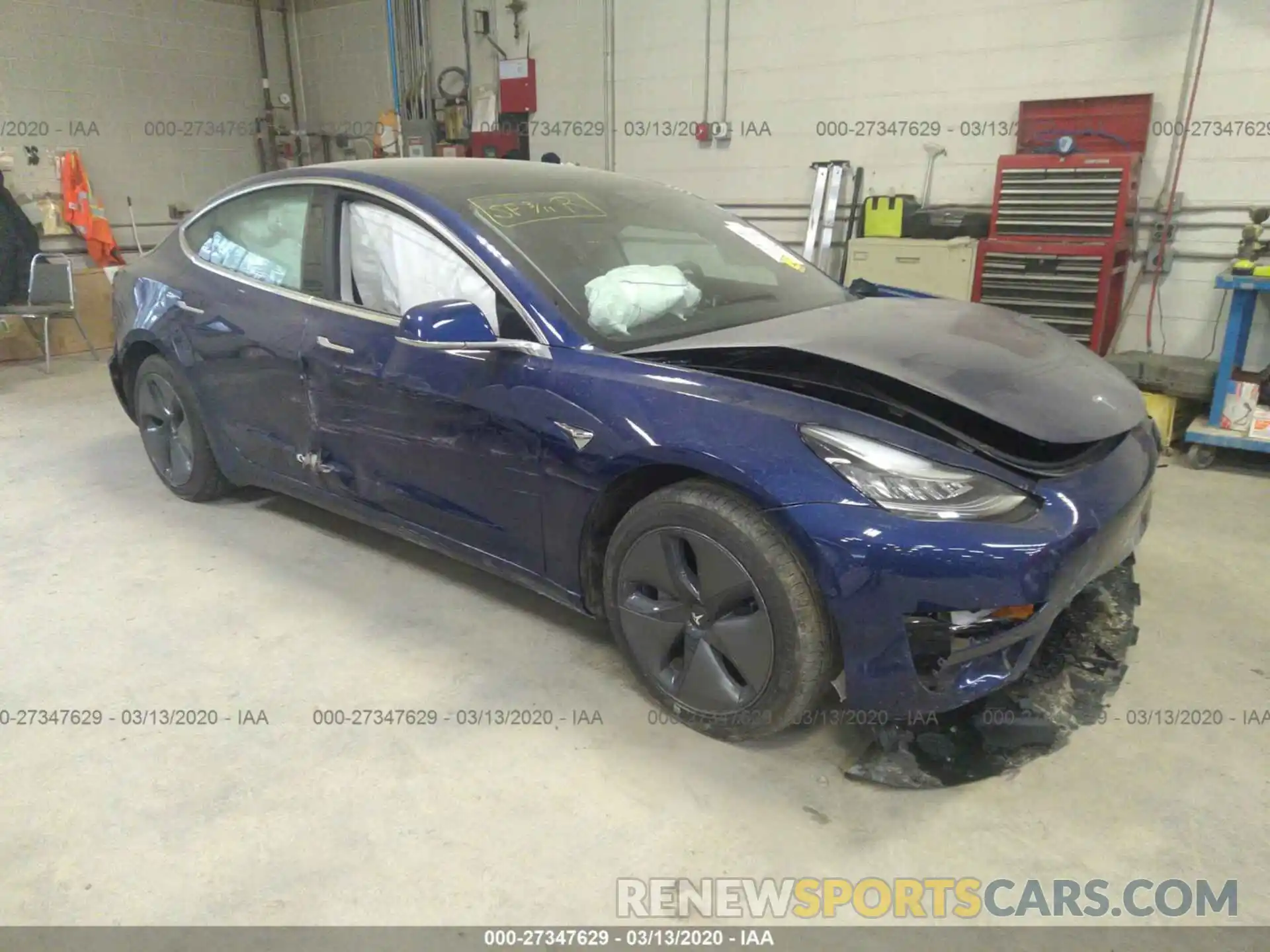 1 Фотография поврежденного автомобиля 5YJ3E1EAXLF612055 TESLA MODEL 3 2020