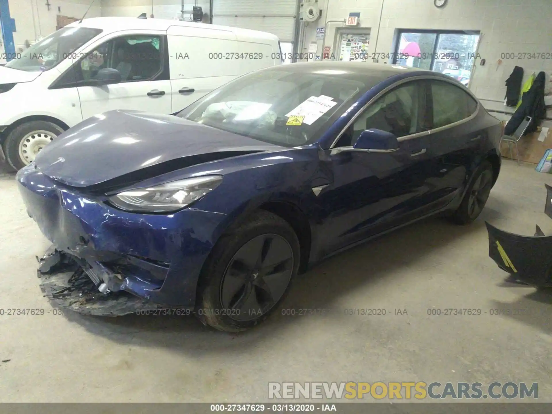 2 Фотография поврежденного автомобиля 5YJ3E1EAXLF612055 TESLA MODEL 3 2020