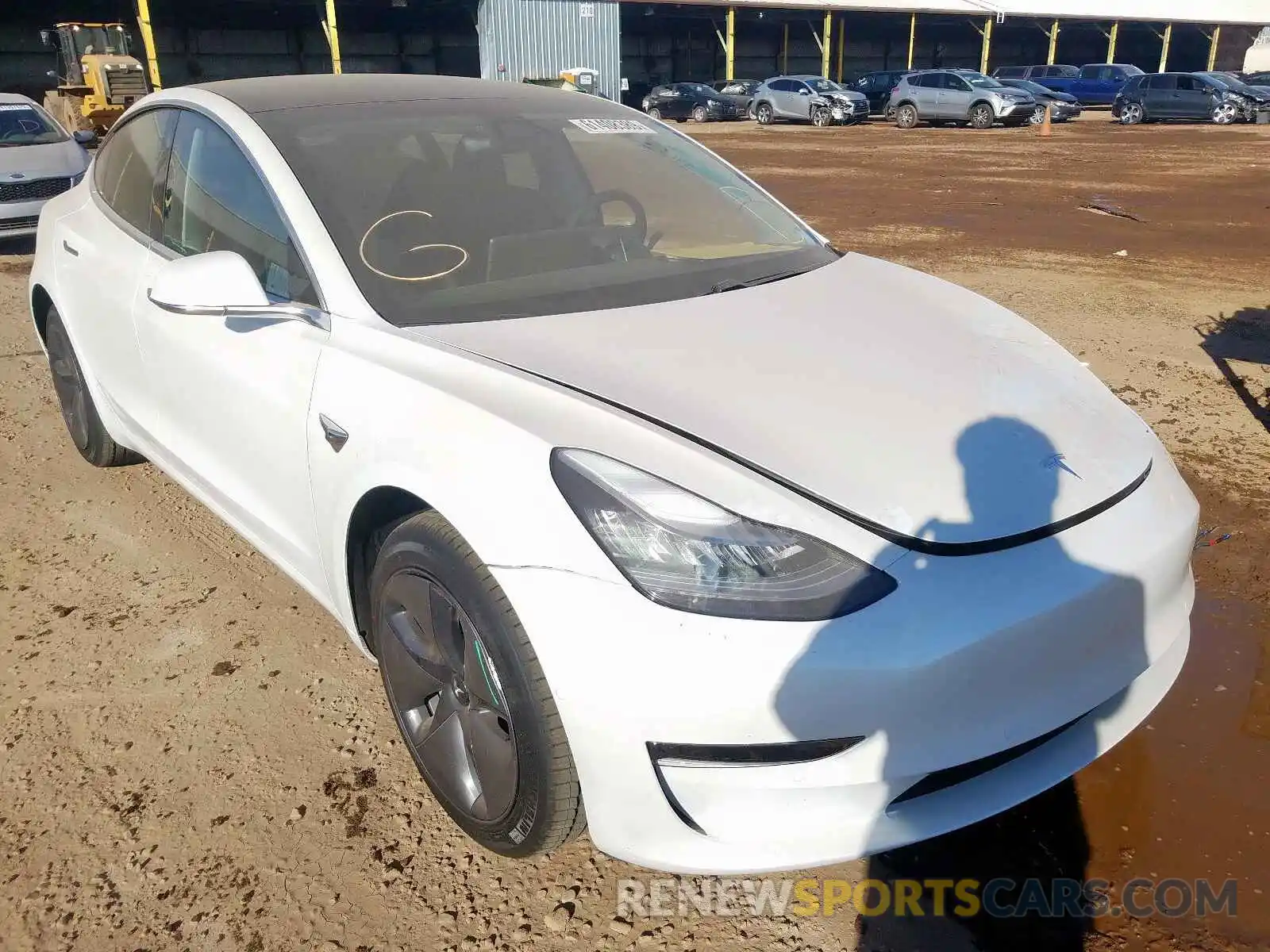 1 Photograph of a damaged car 5YJ3E1EAXLF612136 TESLA MODEL 3 2020