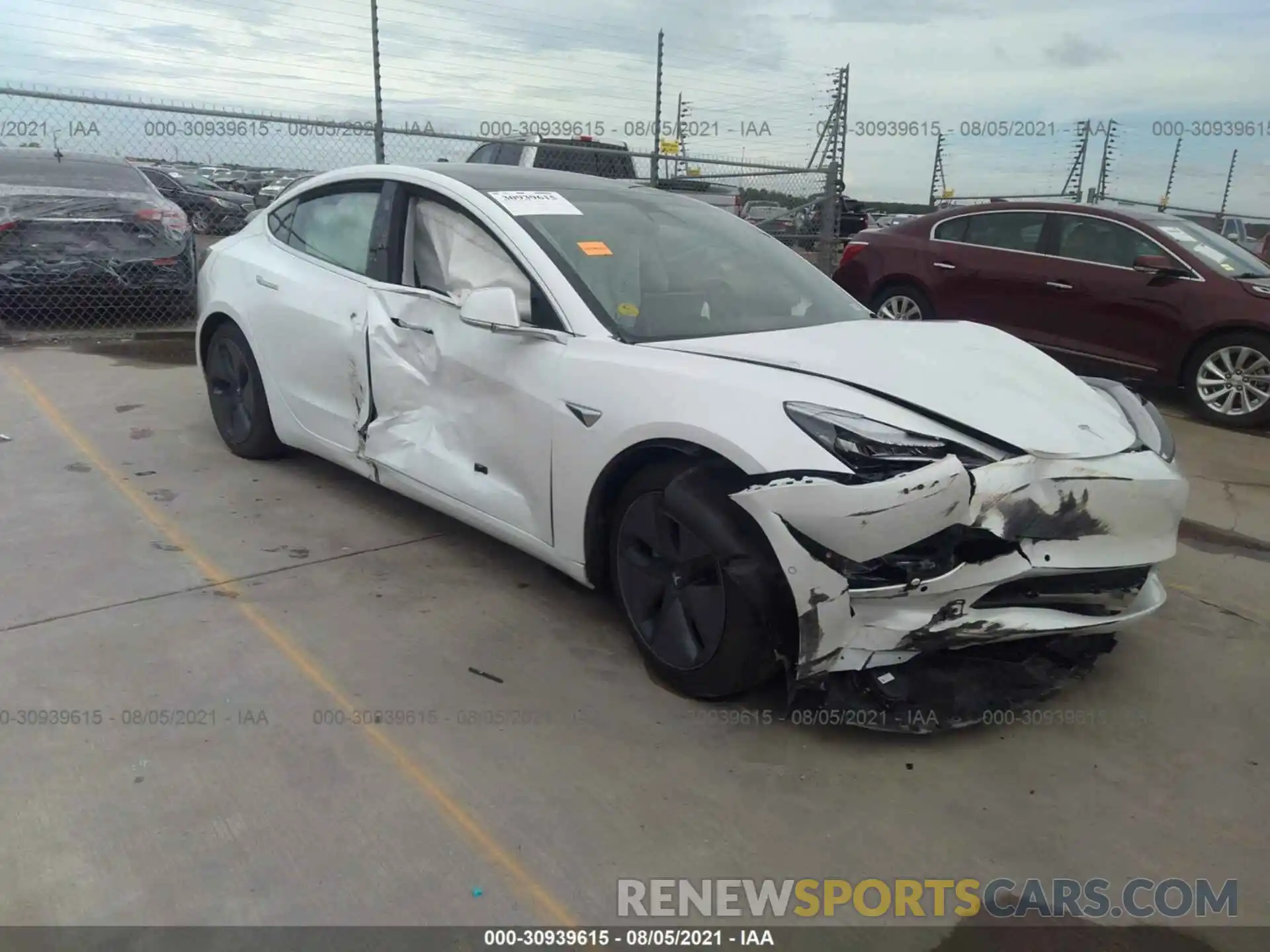 1 Photograph of a damaged car 5YJ3E1EAXLF615585 TESLA MODEL 3 2020