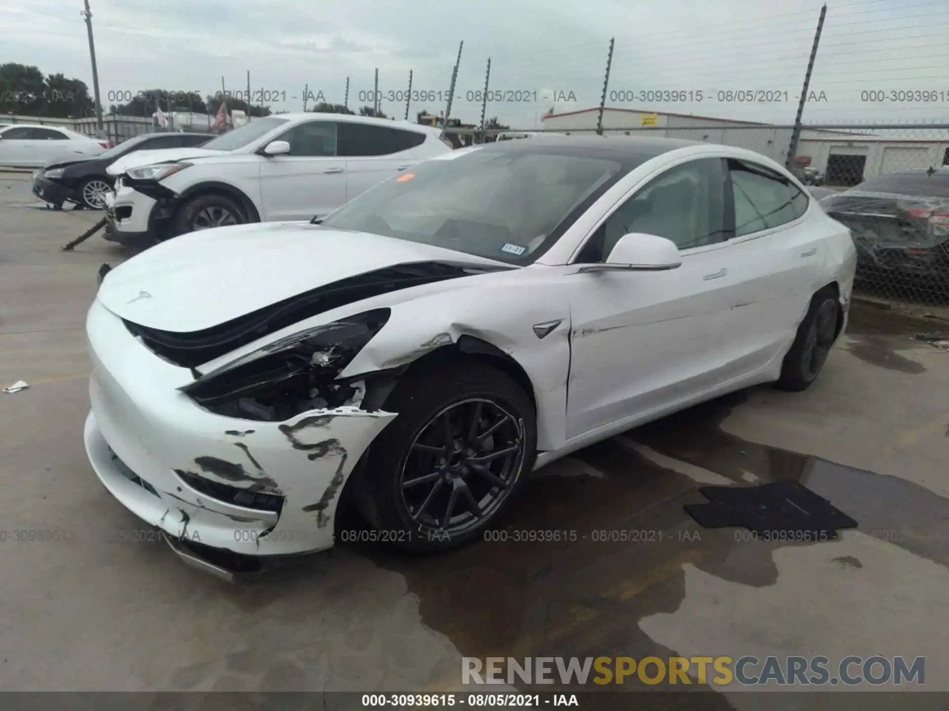 2 Photograph of a damaged car 5YJ3E1EAXLF615585 TESLA MODEL 3 2020