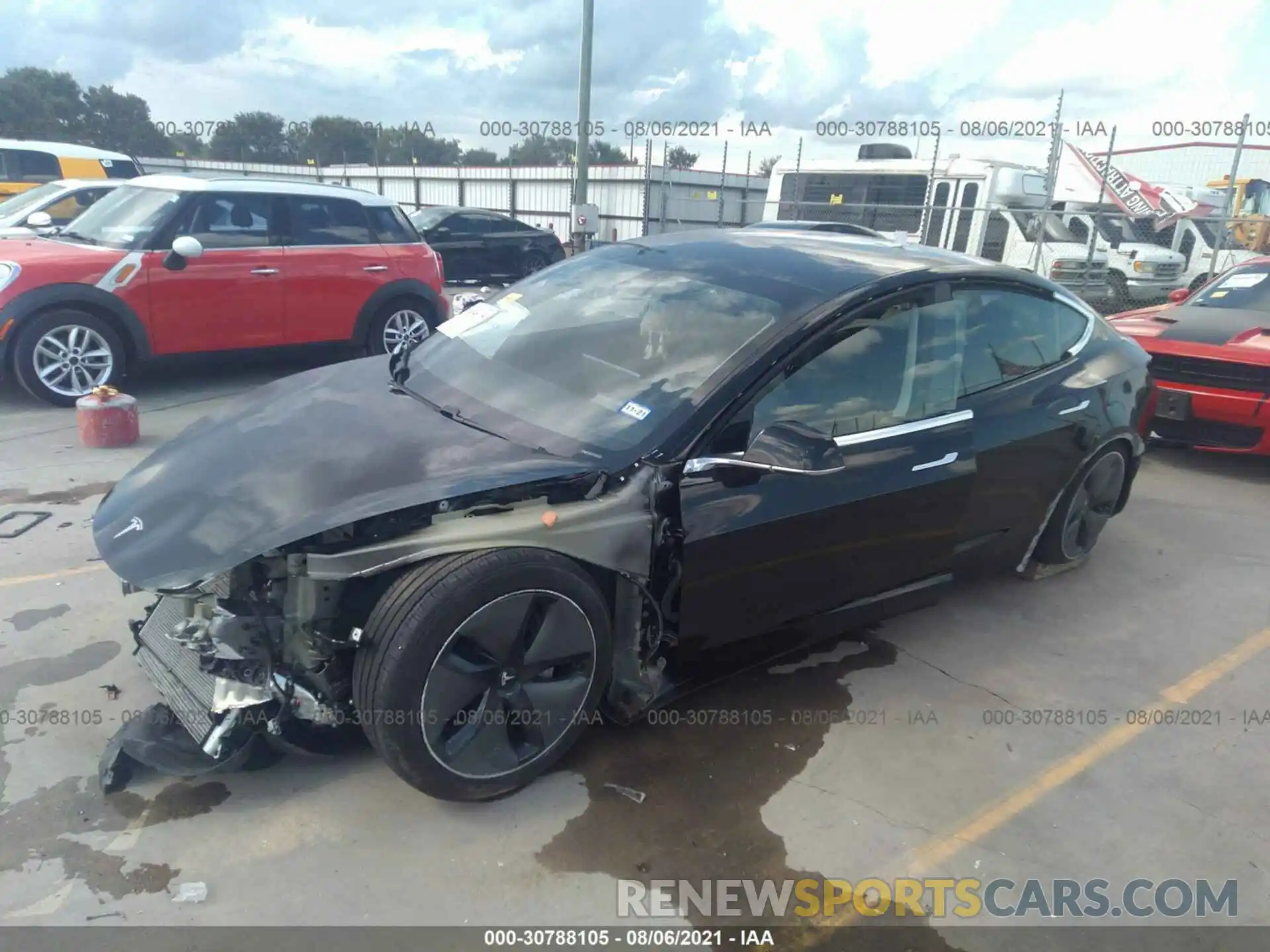 2 Photograph of a damaged car 5YJ3E1EAXLF630023 TESLA MODEL 3 2020