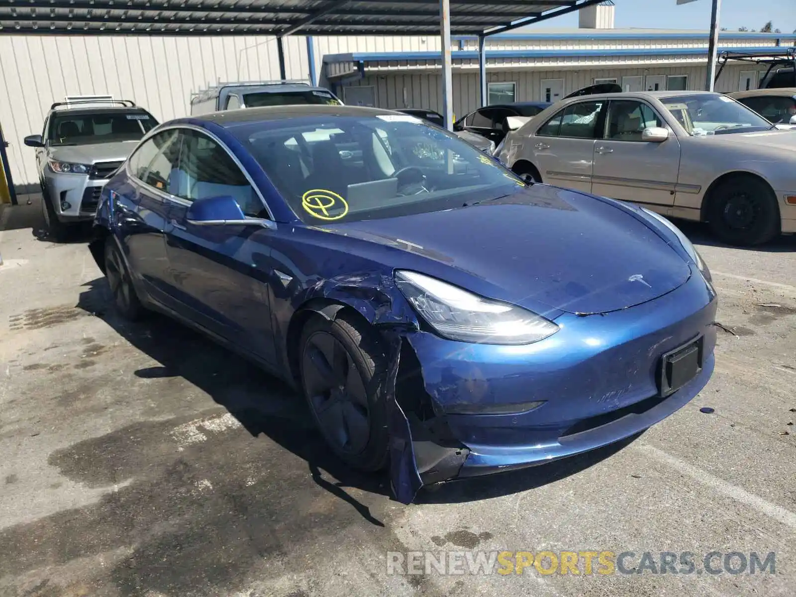 1 Photograph of a damaged car 5YJ3E1EAXLF630930 TESLA MODEL 3 2020