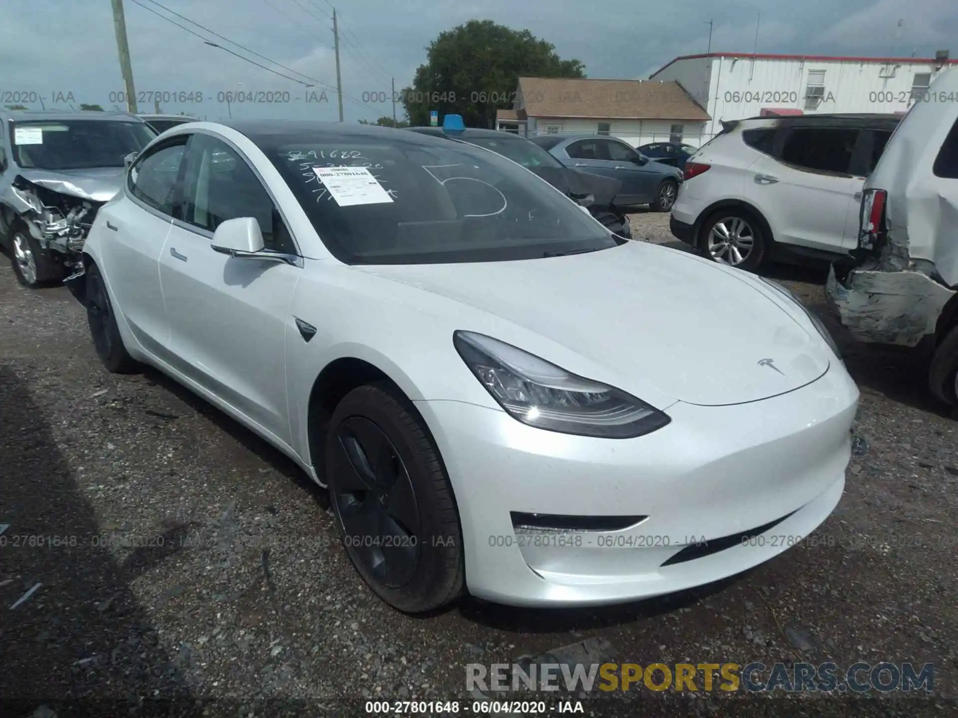 1 Photograph of a damaged car 5YJ3E1EAXLF632998 TESLA MODEL 3 2020