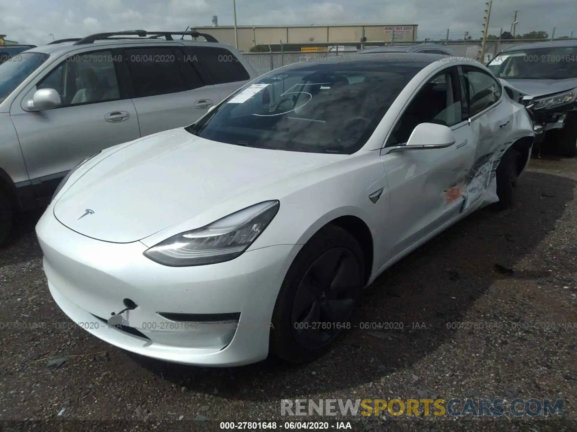 2 Photograph of a damaged car 5YJ3E1EAXLF632998 TESLA MODEL 3 2020