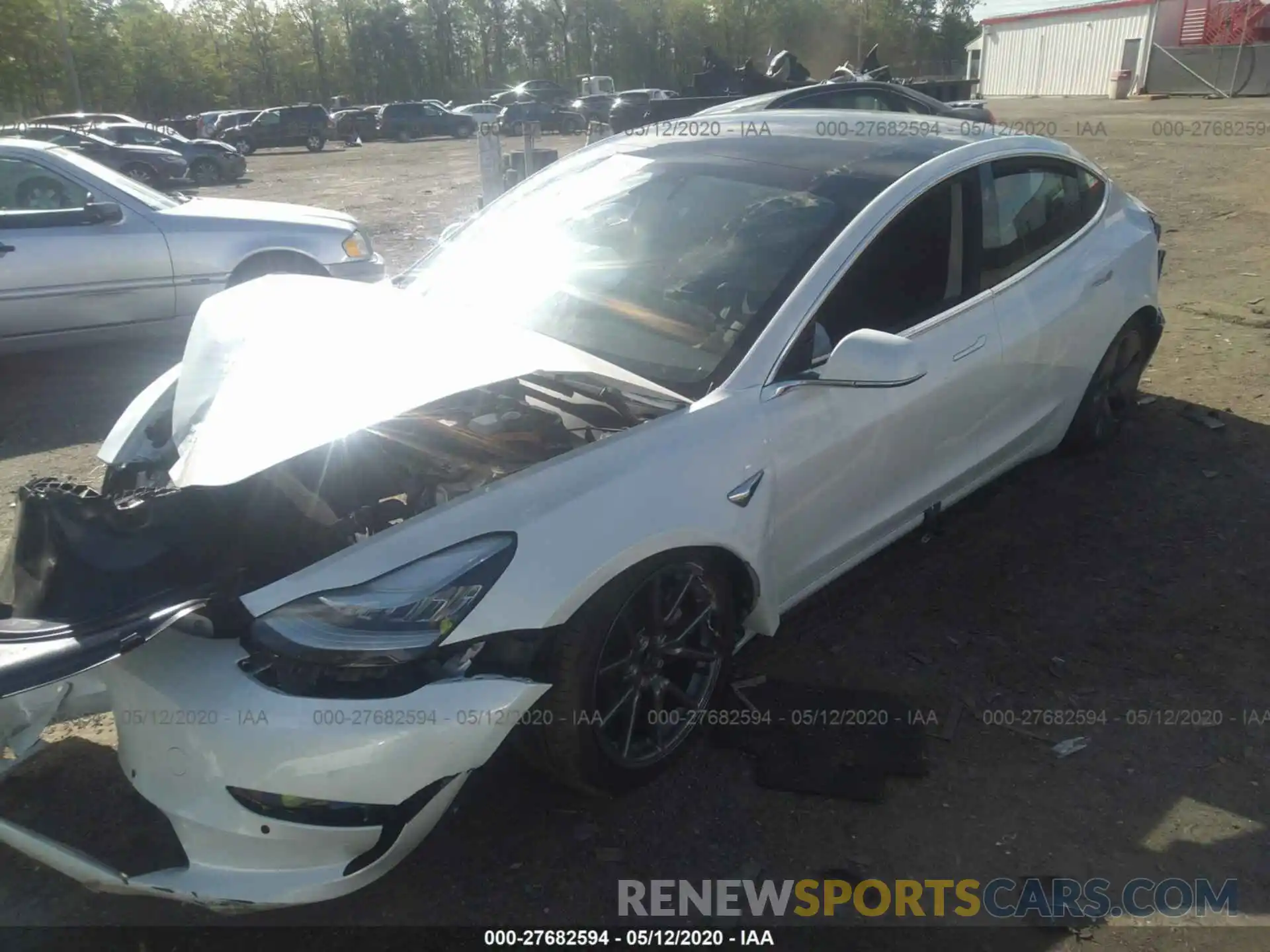 2 Photograph of a damaged car 5YJ3E1EAXLF633018 TESLA MODEL 3 2020