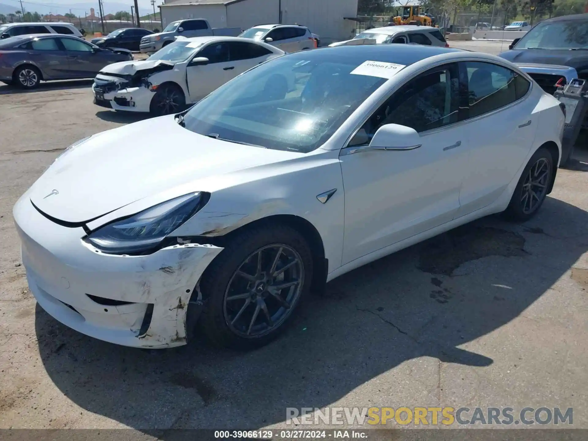 2 Photograph of a damaged car 5YJ3E1EAXLF633231 TESLA MODEL 3 2020