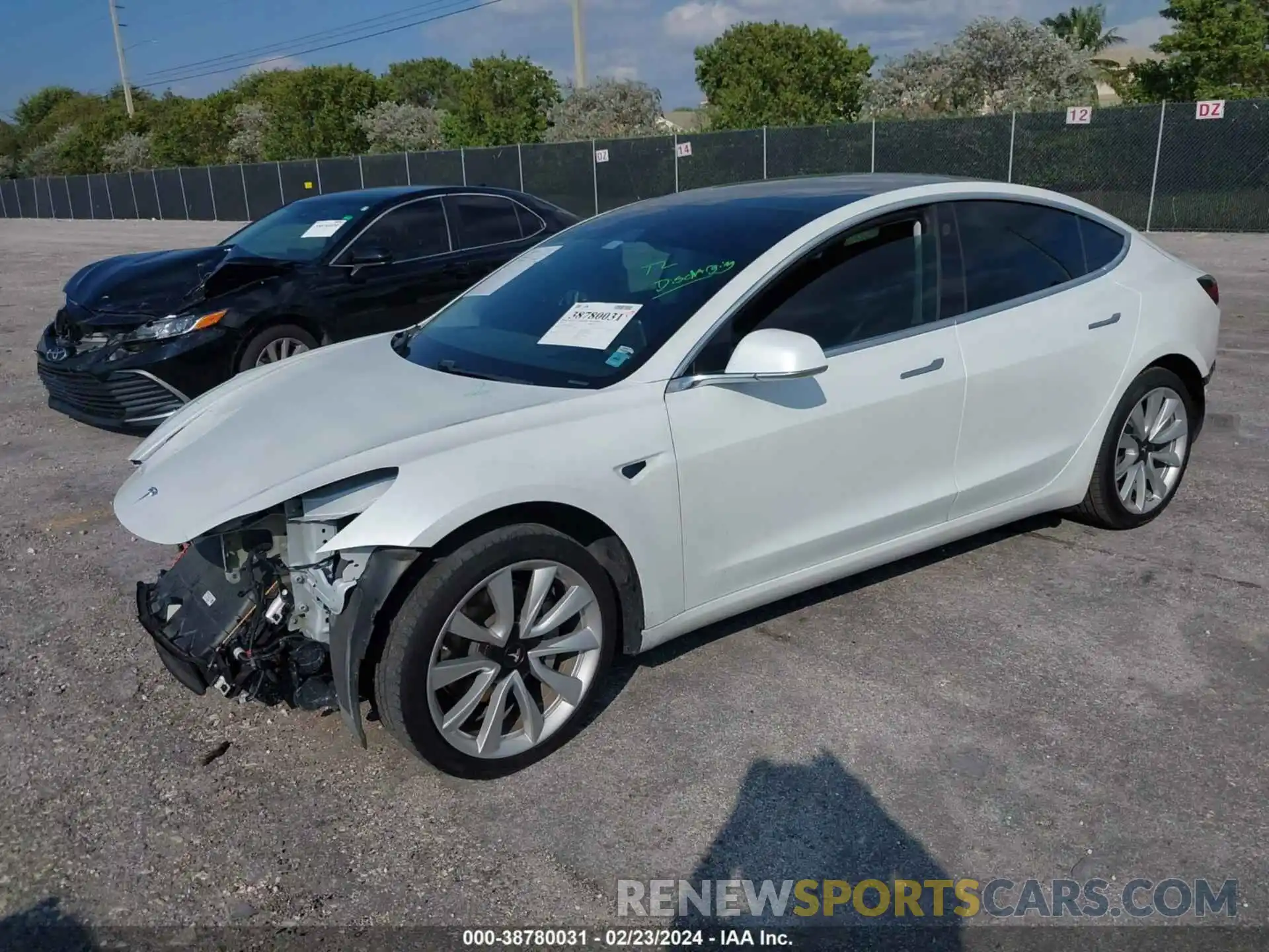 2 Photograph of a damaged car 5YJ3E1EAXLF634296 TESLA MODEL 3 2020