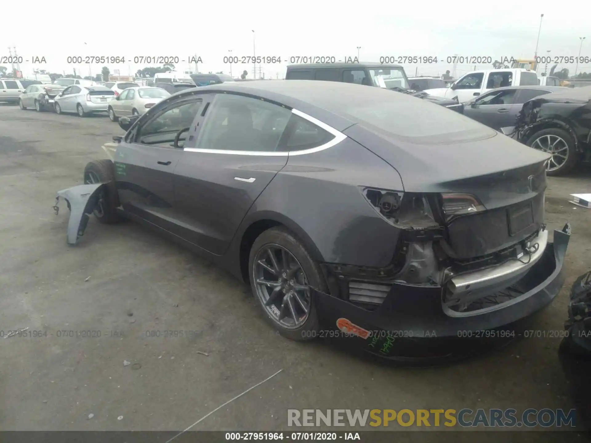 3 Photograph of a damaged car 5YJ3E1EAXLF643922 TESLA MODEL 3 2020