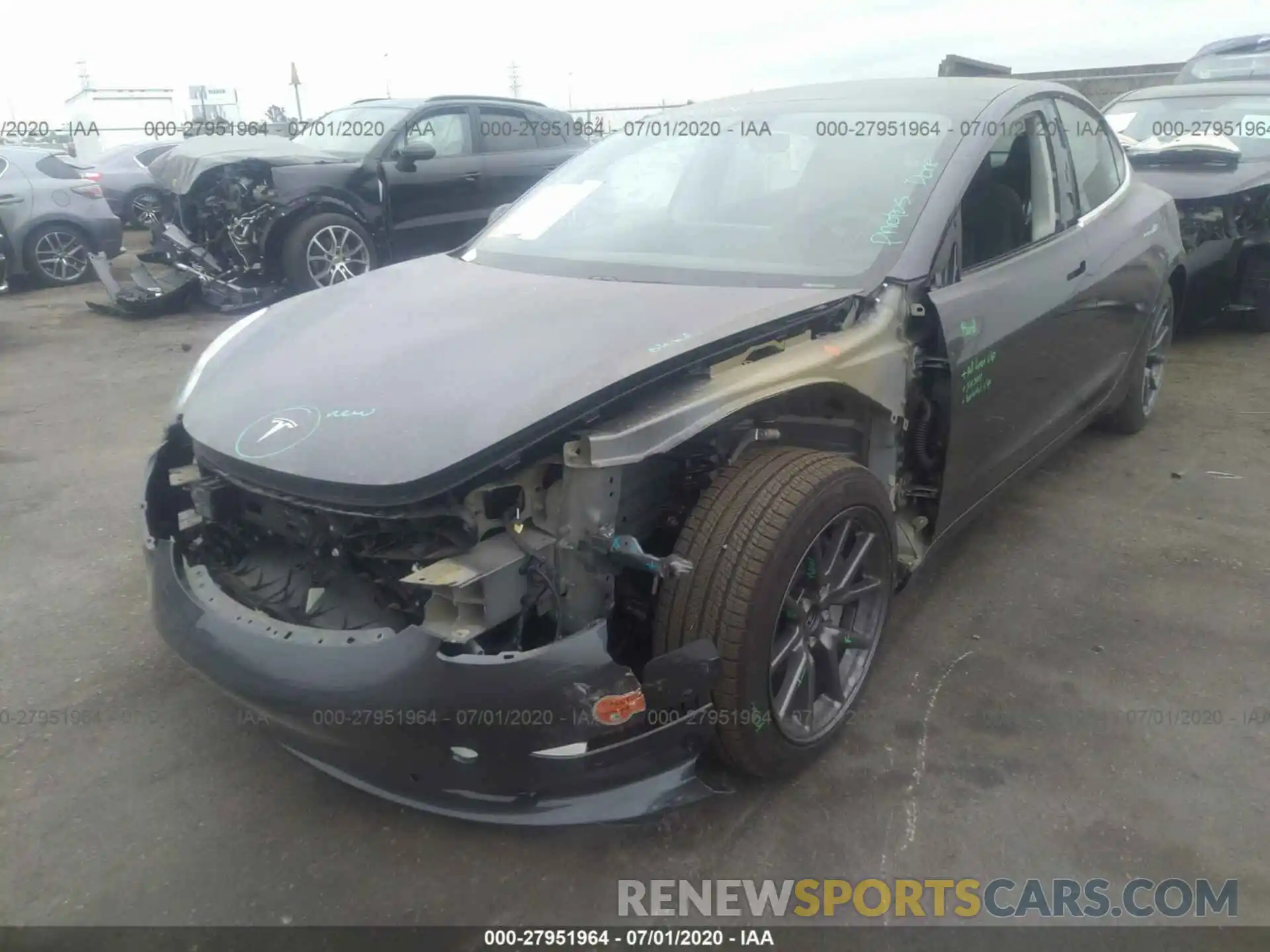 6 Photograph of a damaged car 5YJ3E1EAXLF643922 TESLA MODEL 3 2020