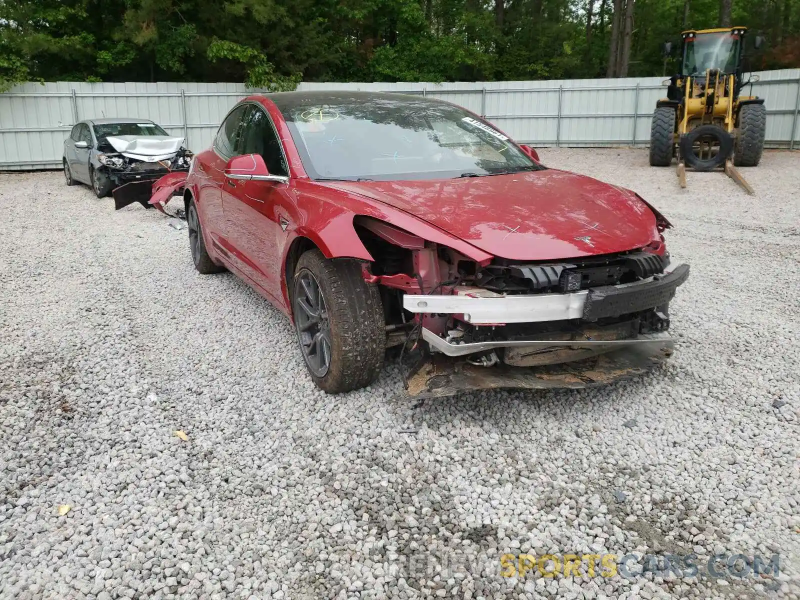 1 Photograph of a damaged car 5YJ3E1EAXLF644407 TESLA MODEL 3 2020