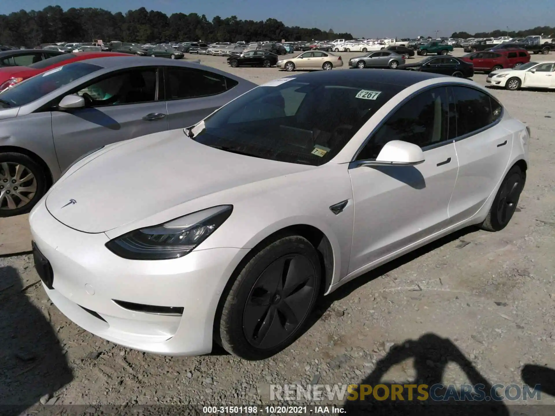 2 Photograph of a damaged car 5YJ3E1EAXLF645203 TESLA MODEL 3 2020