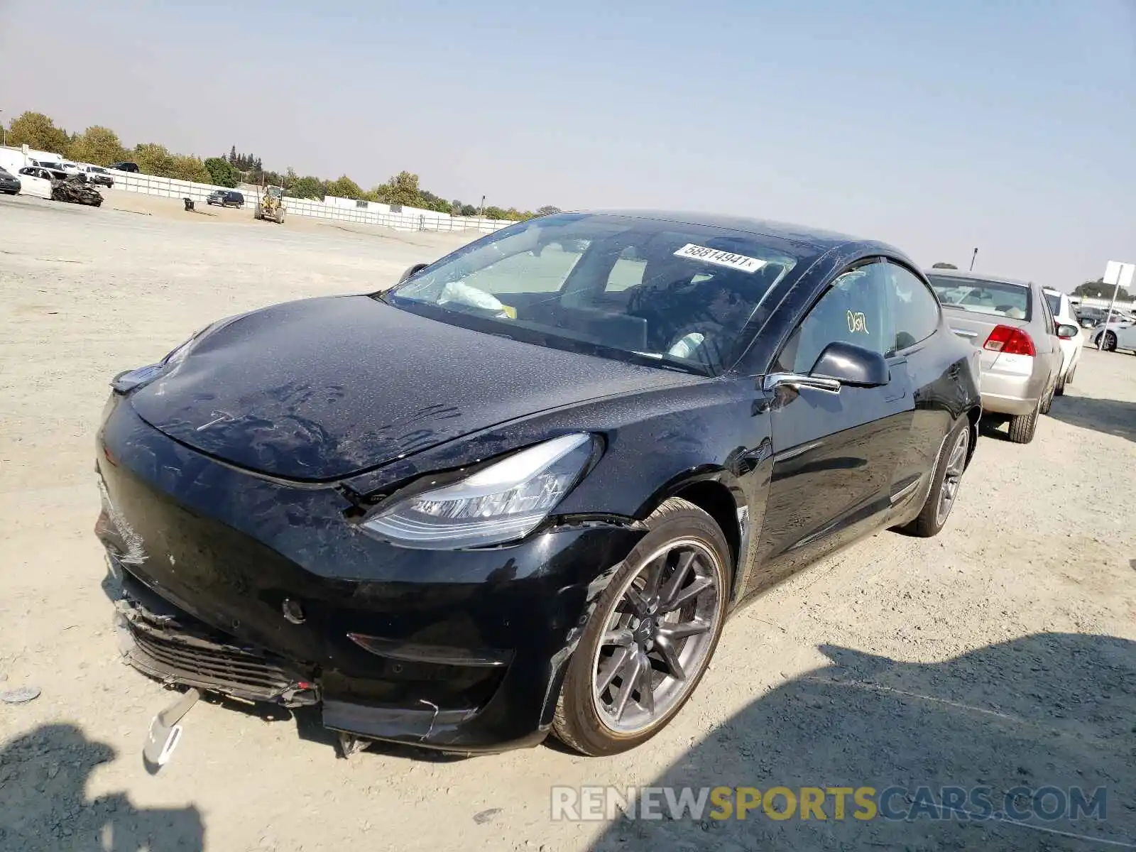 2 Photograph of a damaged car 5YJ3E1EAXLF657366 TESLA MODEL 3 2020