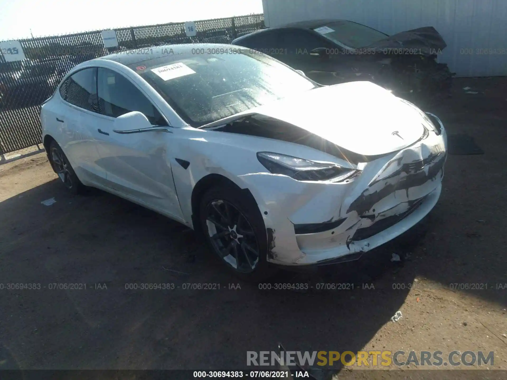 1 Photograph of a damaged car 5YJ3E1EAXLF659179 TESLA MODEL 3 2020