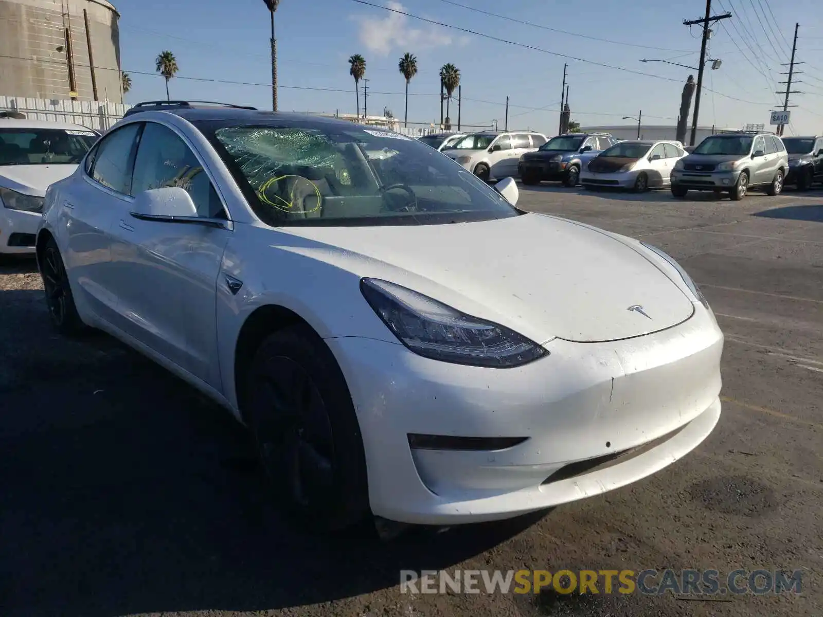 1 Photograph of a damaged car 5YJ3E1EAXLF660249 TESLA MODEL 3 2020