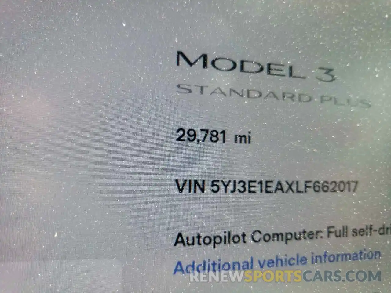 8 Photograph of a damaged car 5YJ3E1EAXLF662017 TESLA MODEL 3 2020