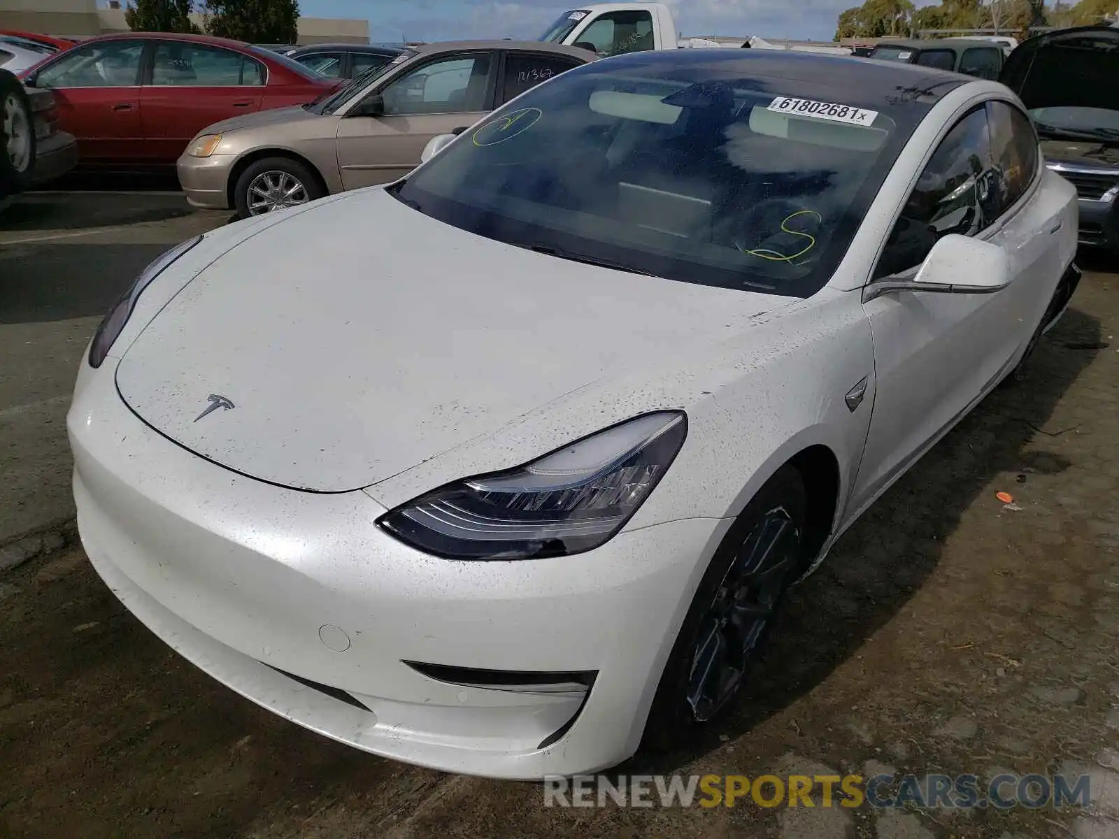 2 Photograph of a damaged car 5YJ3E1EAXLF706520 TESLA MODEL 3 2020