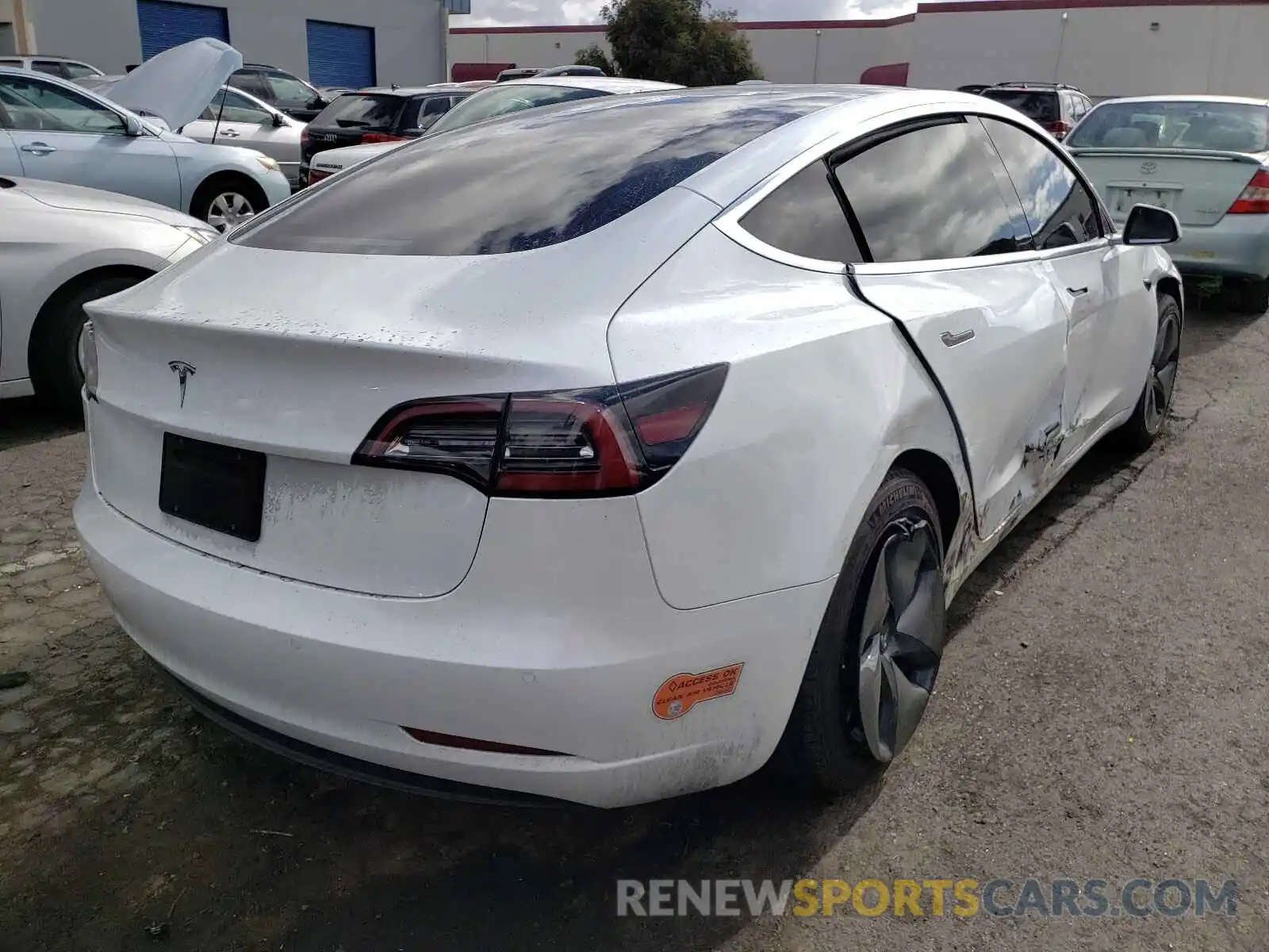 4 Photograph of a damaged car 5YJ3E1EAXLF706520 TESLA MODEL 3 2020